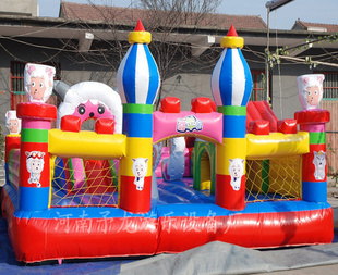 充氣玩具-項城氣模玩具廠供應喜洋洋樂園 充氣蹦床 氣模玩具充氣大滑梯-充氣玩具盡.